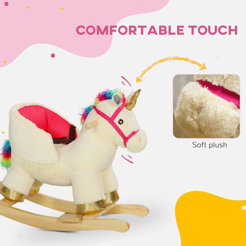 AIYAPLAY Rocking Horse Ride on Unicorn with Realistic Sound for 18-36 Months