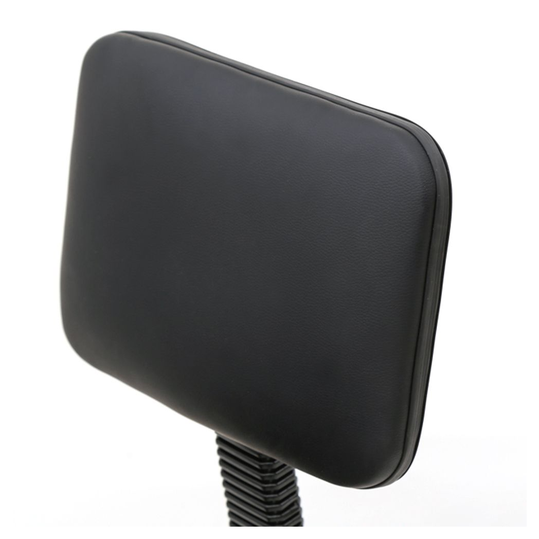 Round Shape Adjustable Salon Stool with Back Black