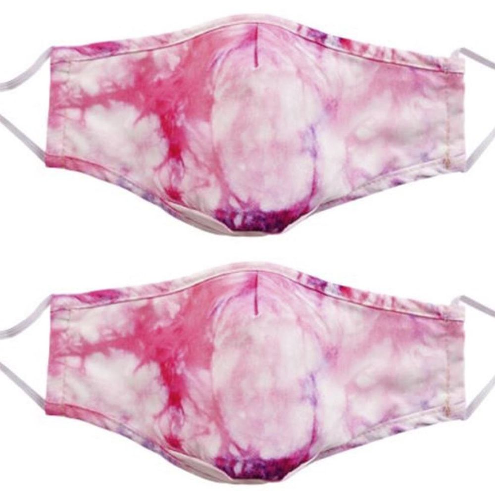 Termin8 Tie-Dye Pink Face Mask - Adult-Three Layer Lightweight-Reusable" (80 characters)