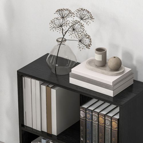 HOMCOM Bookshelf Display Storage Shelf with 2 Compartments for Study