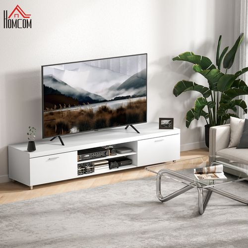 HOMCOM Modern Unit for TV w/ Cabinet Shelf for Living Room