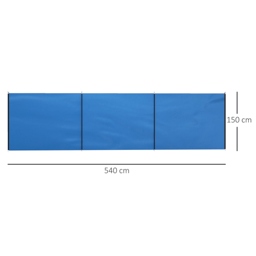 Camping Windbreak - Portable Wind Blocker, Protects from Wind, Sun, & Sand, 540cm x 150cm
