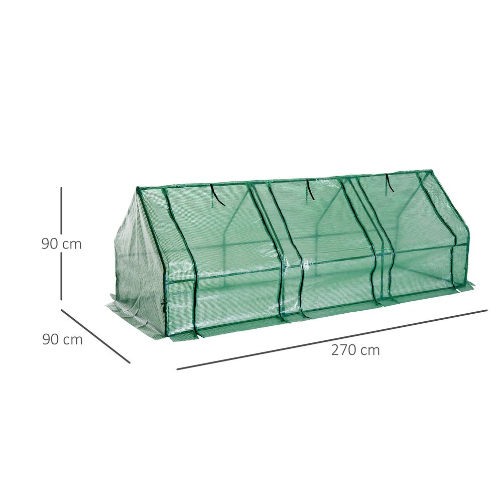 Portable Greenhouse Steel Frame | Grow Vegetables & Flowers | UV-Resistant Zipper Door Cover