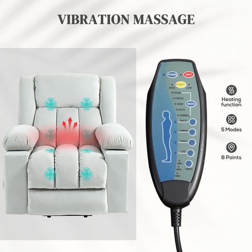 HOMCOM Power Lift Recliner Chair with Vibration Massage, USB
