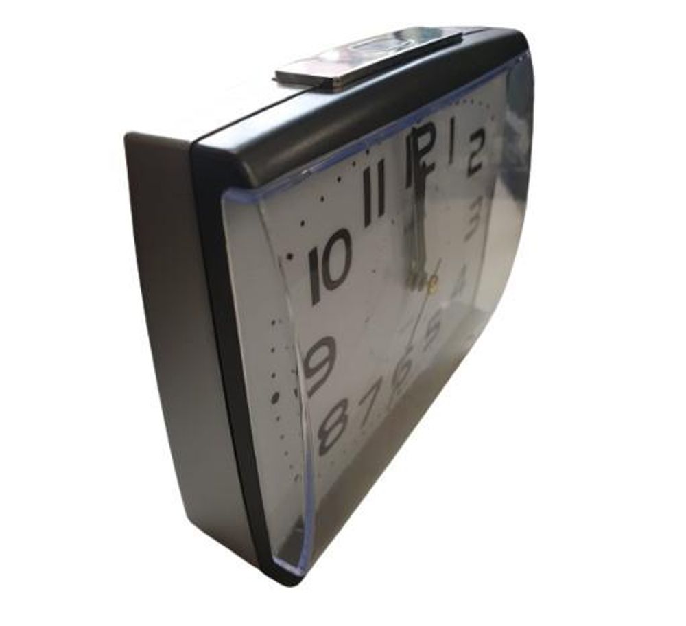 Amplus Silent Sweep Light Snooze Large Numbers Graphite Alarm Clock - PT175G