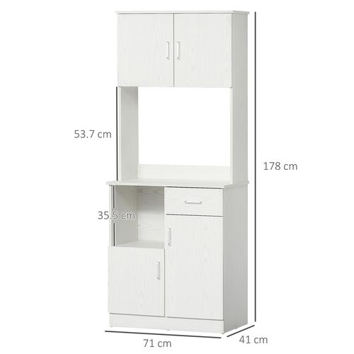 Kitchen Pantry Cupboard Kitchen Storage Cabinet  71W x 41D x 178Hcm