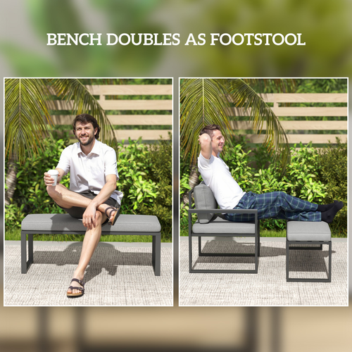 Outsunny 9 Seater Outdoor Corner Sofa Set with Wide and Deep Seats