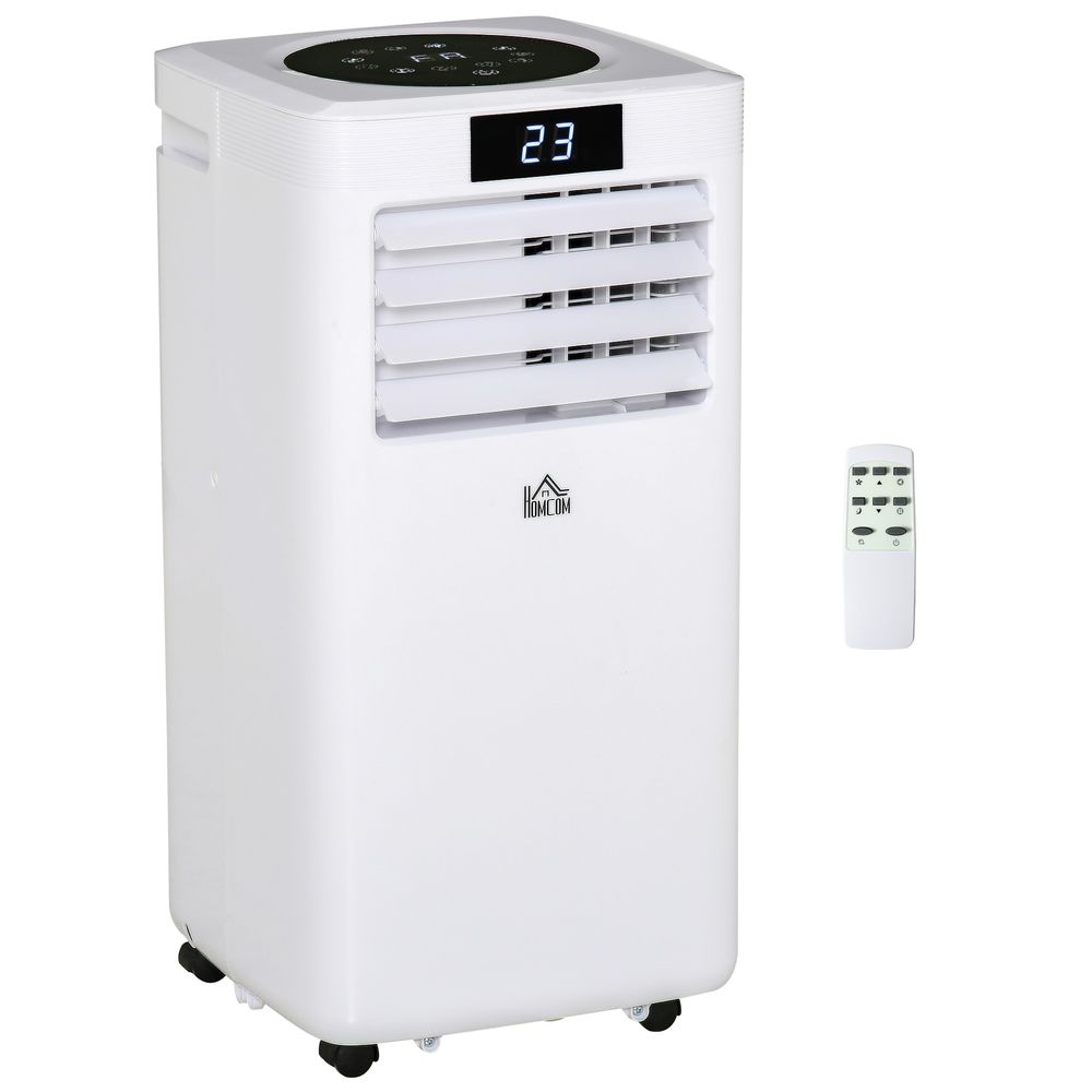 HOMCOM 7000 BTU Air Conditioning Unit, 3-in-1 Portable Air Conditioner, Dehumidifier, Cooling Fan with Remote Control, Digital Display, 2 Speeds, 24H Timer, Window Venting Kit, 15m²