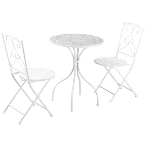 3 Piece Garden Bistro Set w/ Mosaic Top for Patio, Balcony, Poolside