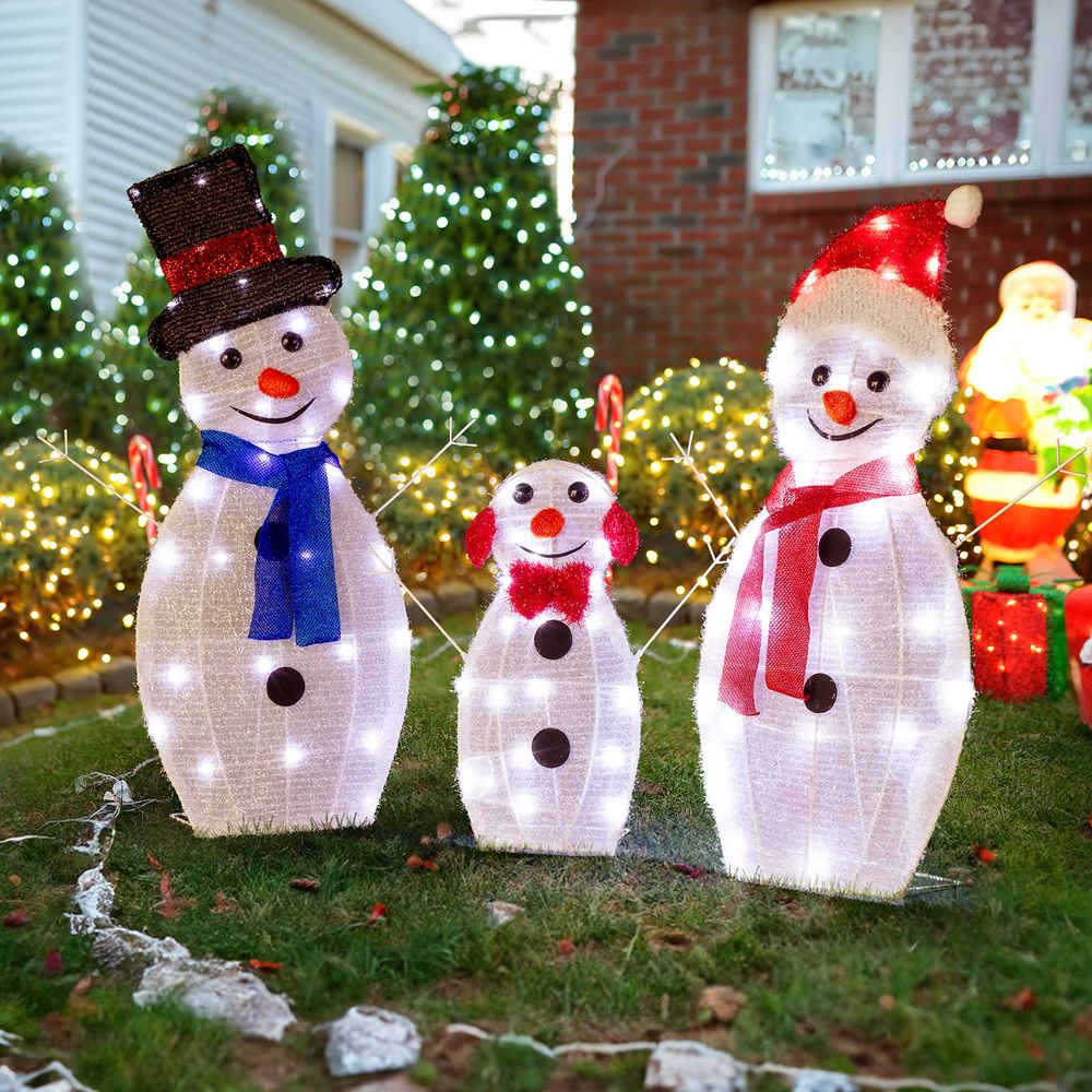 3pcs 30in-29in-17in Snowman Christmas Decoration 3x Snowmen