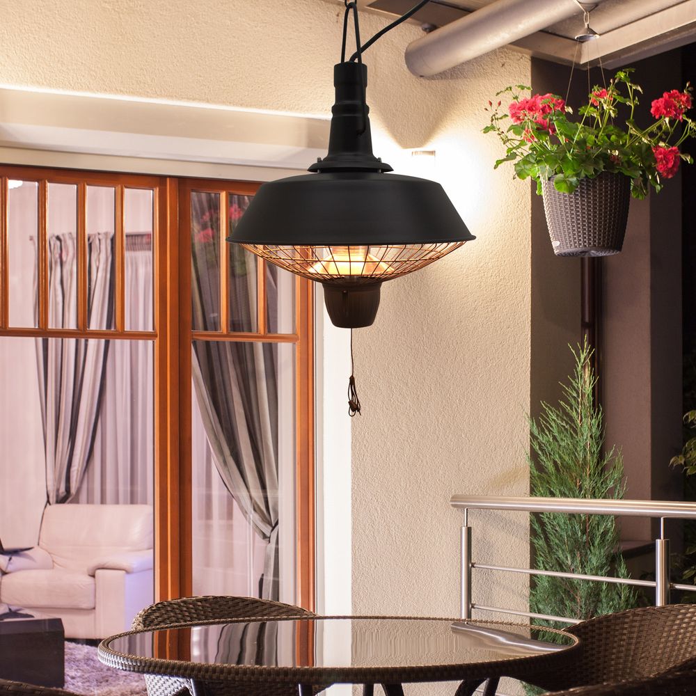 Outsunny 2100W Electric Patio Heater Garden Ceiling Hanging Warmer Halogen Light