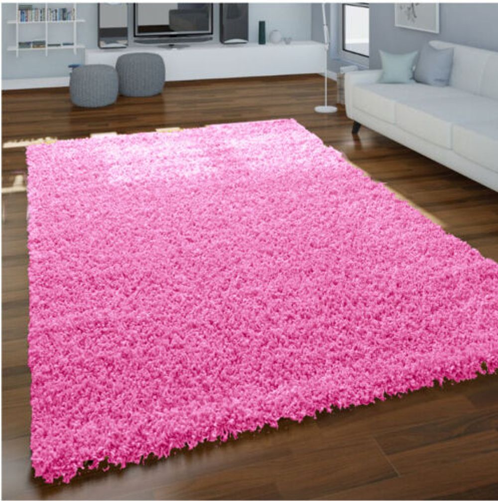 Premium Quality Barbie Pink Shaggy Rugs 160 X 230 - Modern Style, Durable, Plush Feel