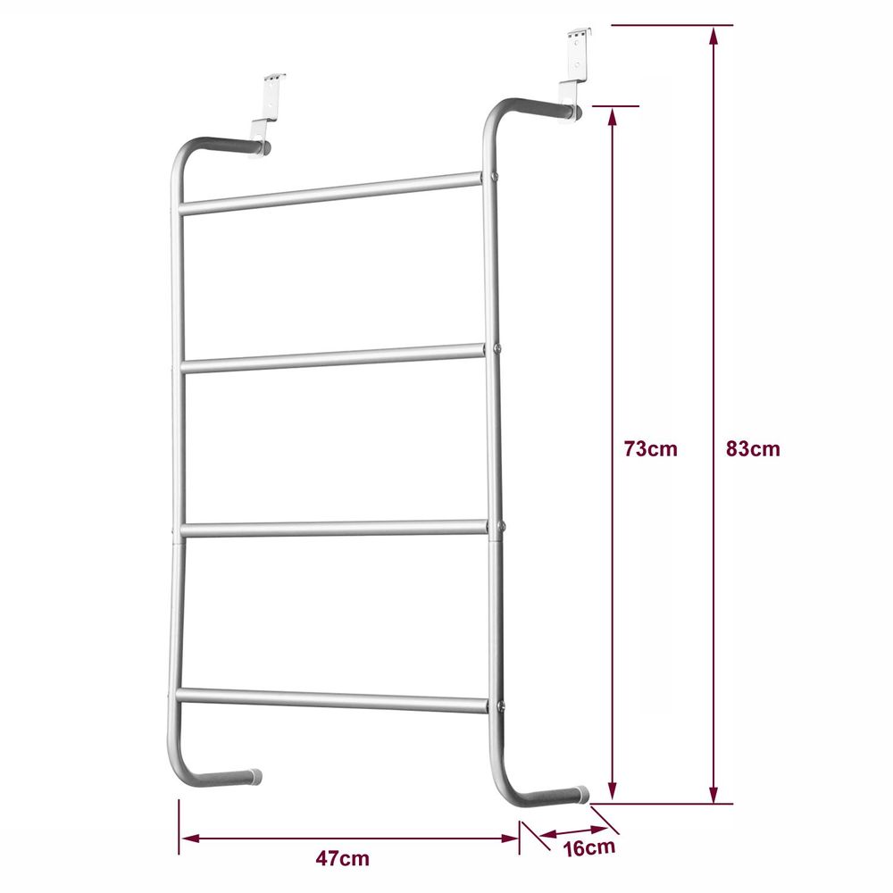 Premium 4 Tier Over Door Towel Rack - Space-Saving Storage Solution