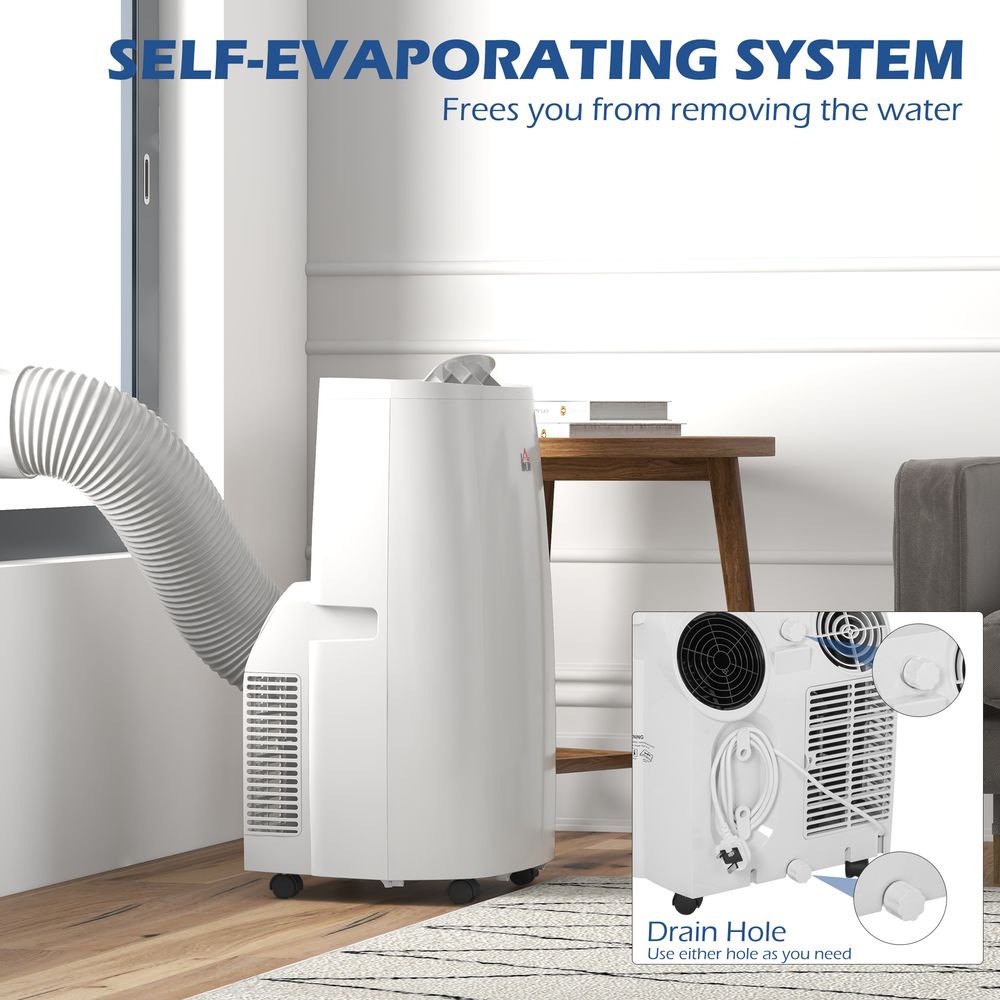HOMCOM 14,000 BTU Portable AC - 240m², Dehumidifier, Timer