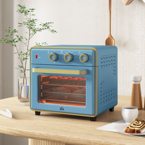 HOMCOM 20L Mini Oven with Adjustable Temperature, 60 Min Time 1400W