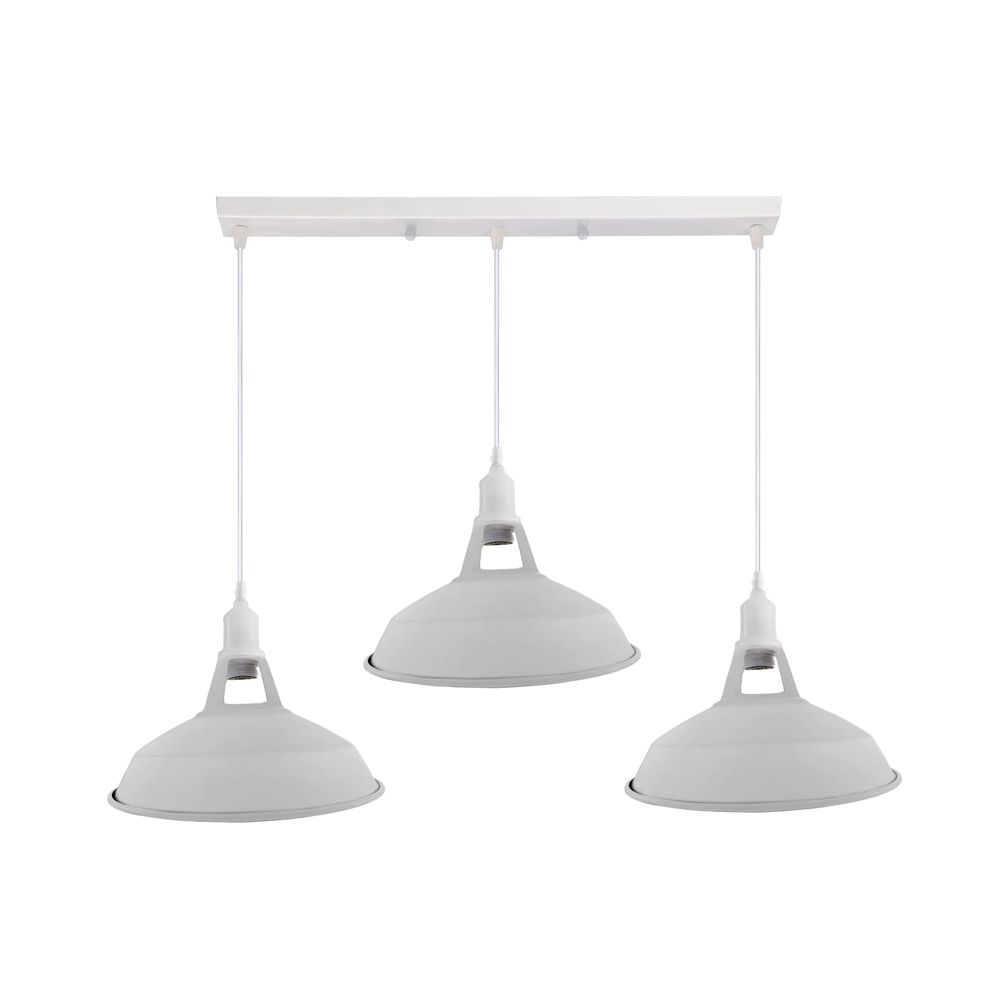 Industrial Vintage Loft Kitchen Bar 3 Lights Ceiling Barn-slotted Metal E27