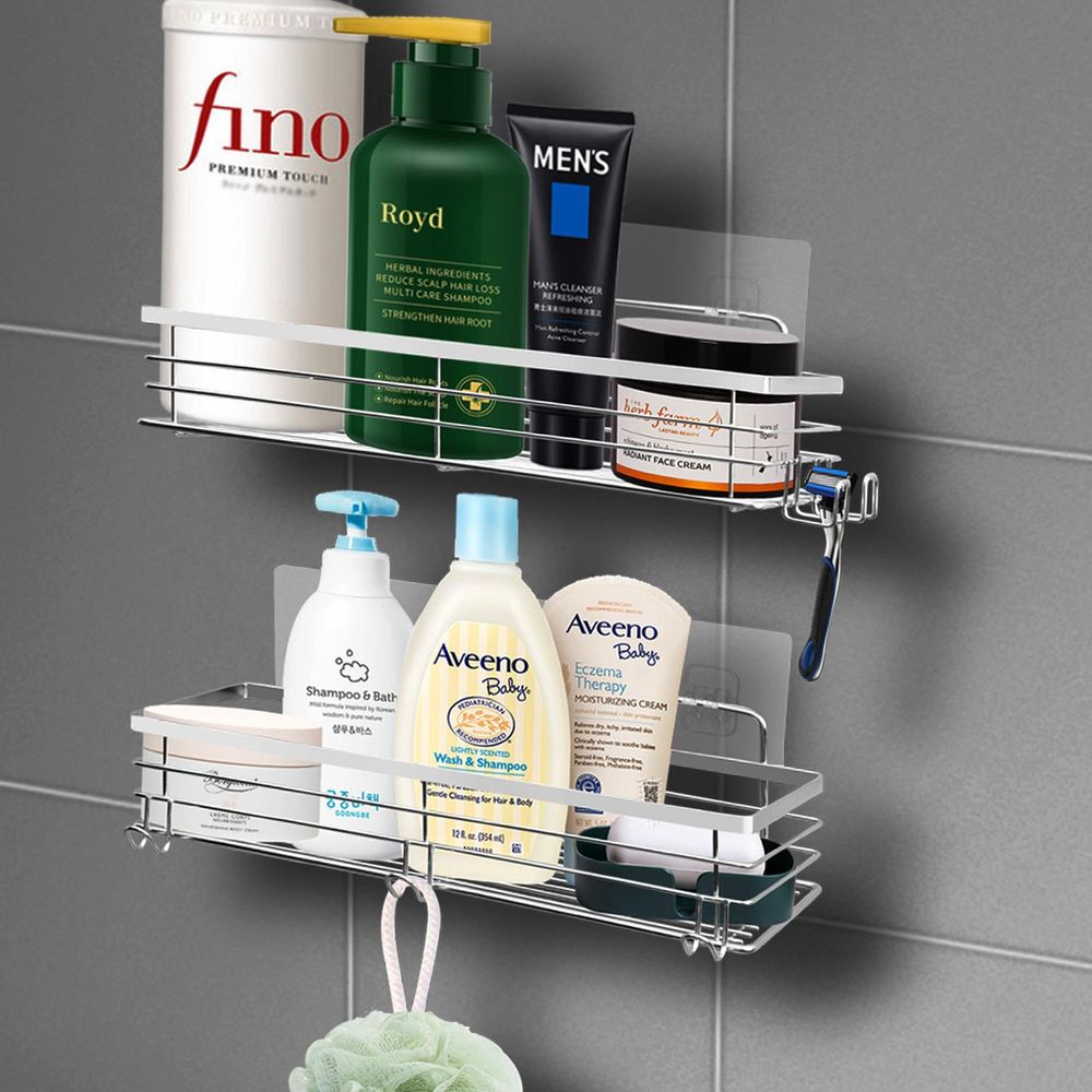 Set of 2 Stainless Steel Shower Caddy