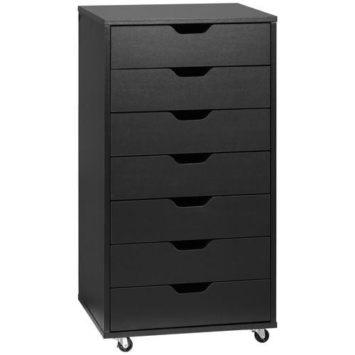 Vinsetto Mobile Filing Cabinet, 7-drawer File Cabinet with Wheels