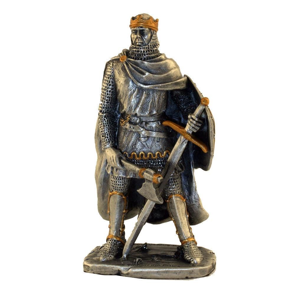 Robert the Bruce Statue with longsword and handaxe 10cm height King of Scots