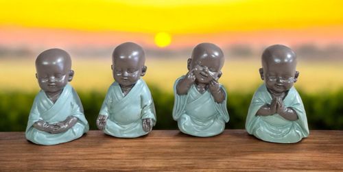 Buddha Ornament In Gift Bag Set Of 4, 6cm