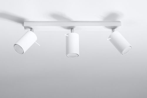 Ceiling Lamp RING 3 White Rotating Tube Modern Loft Design GU10