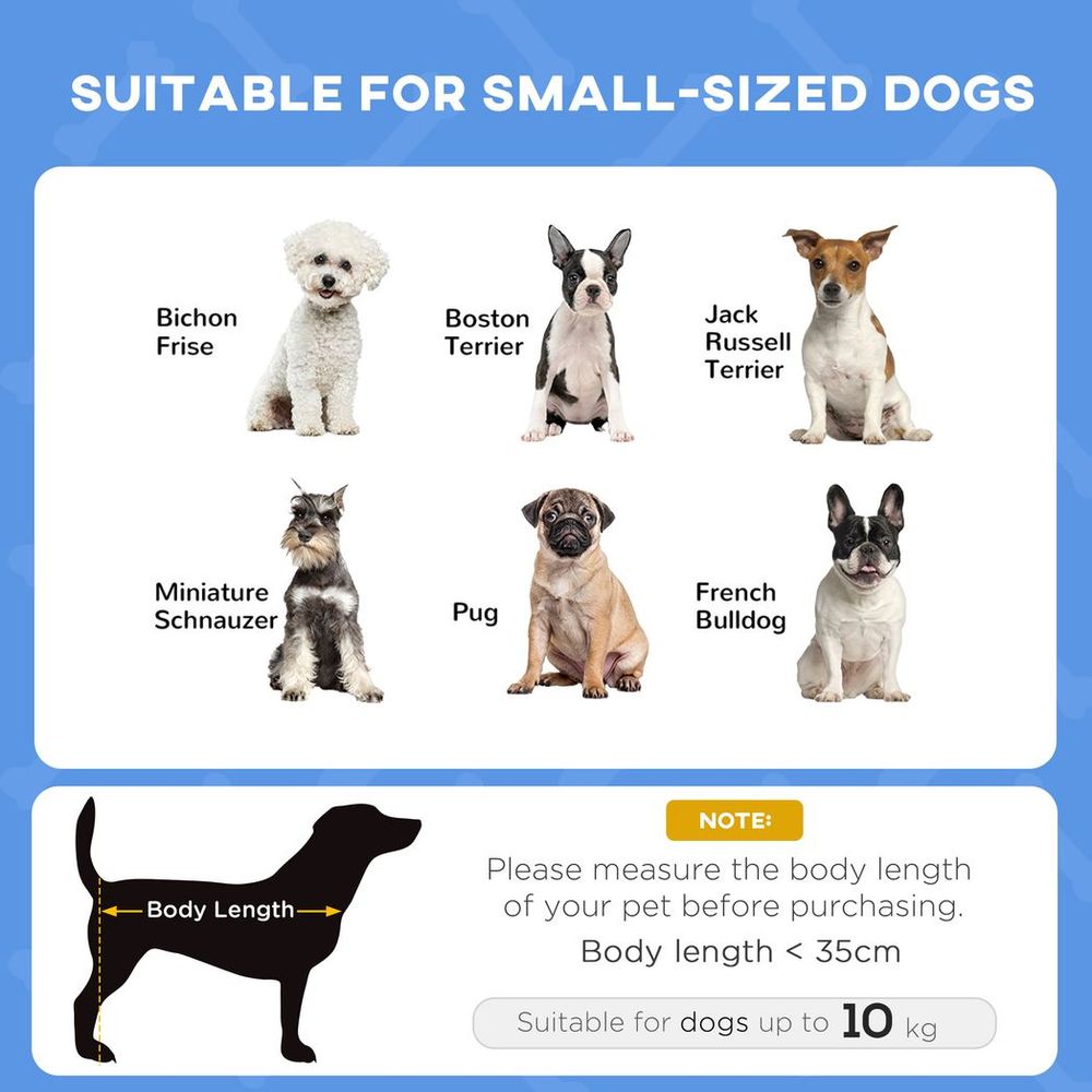 PawHut 61cm Elevated Dog Bed Cooling Raised Pet Cot UV Protection Canopy Blue