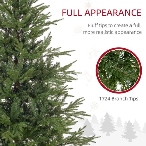 HOMCOM 5 Foot Artificial Christmas Tree with Realistic Hinged Branches