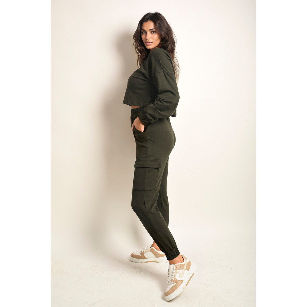 Crop Top & Cargo Joggers Co-ordinates - Trendy, Versatile, & Stylish Sets for Fashion-Forward Individuals