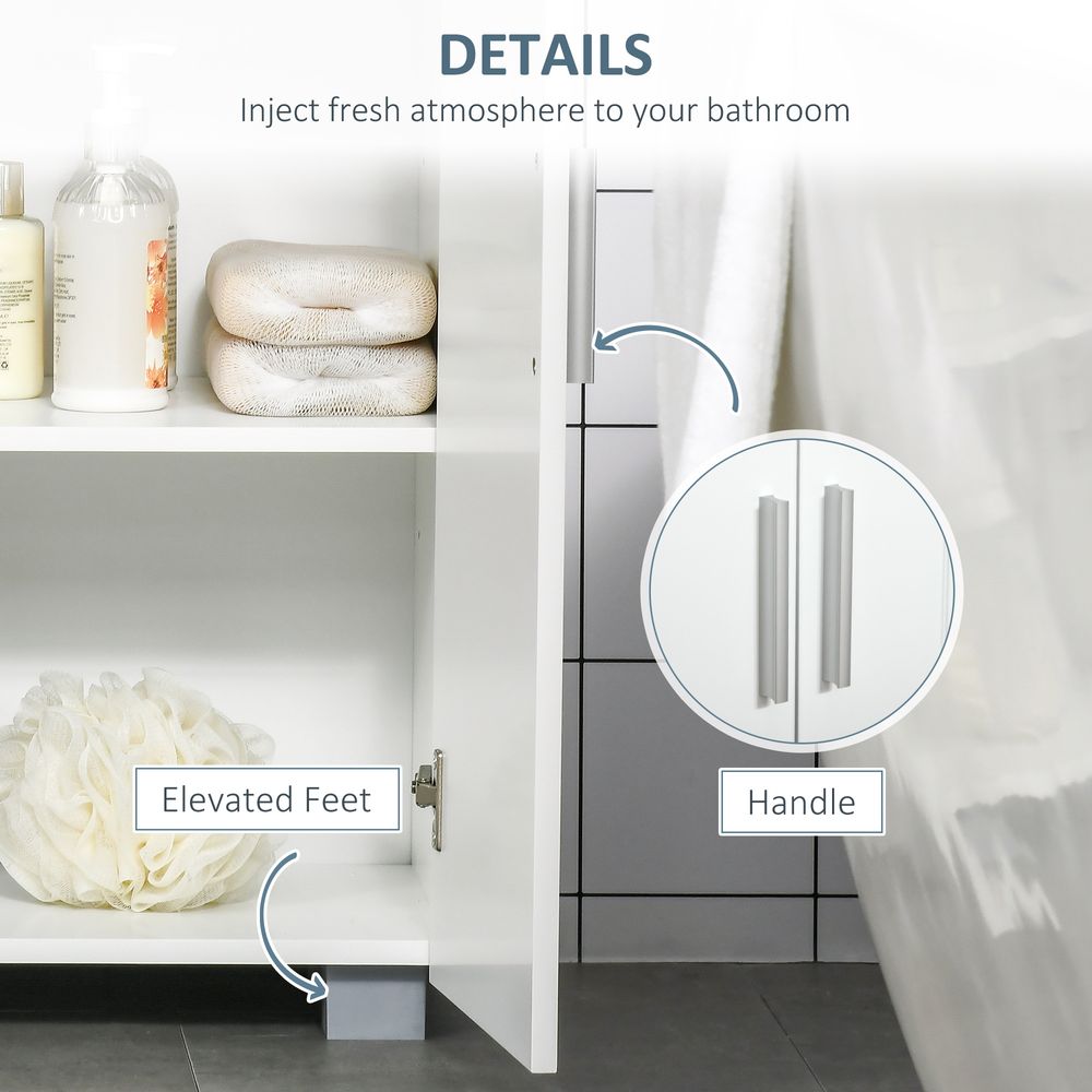 Premium-Quality Modern White Bathroom Floor Cabinet