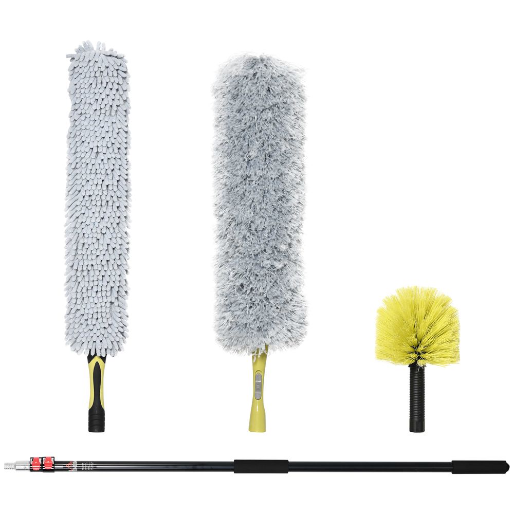 Pro-Grade Extendable Feather Duster Kit - 3.5m Telescopic Pole