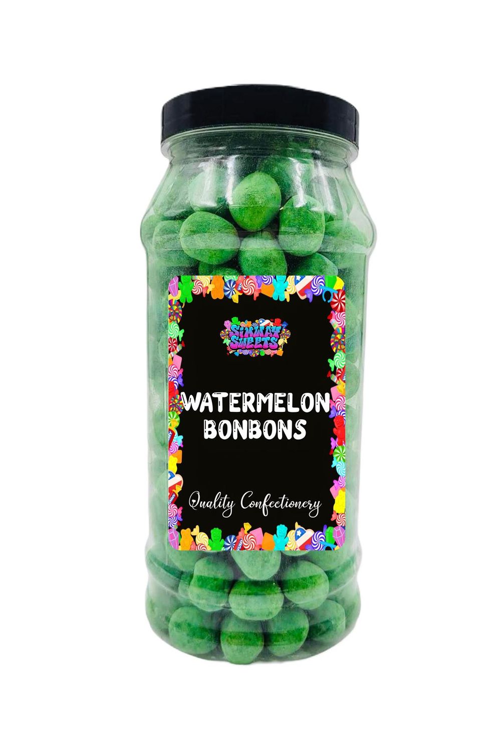 Watermelon Bon Bons Retro Sweets - Gift Jar Ready to Ship - Quality Assured