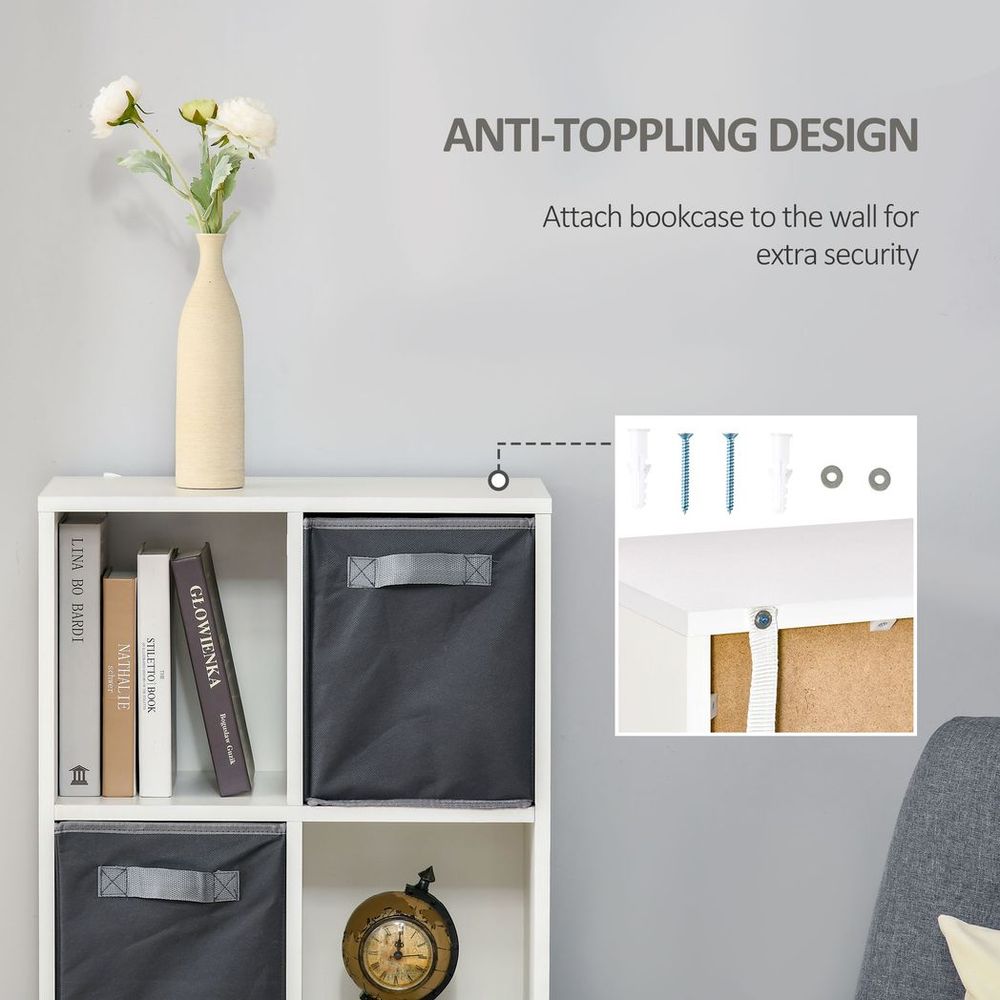 Modern Tall Bookcase with Storage Shelves & Drawer - Stylish & Functional Solution for Study, Bedroom, Office - High-Quality!