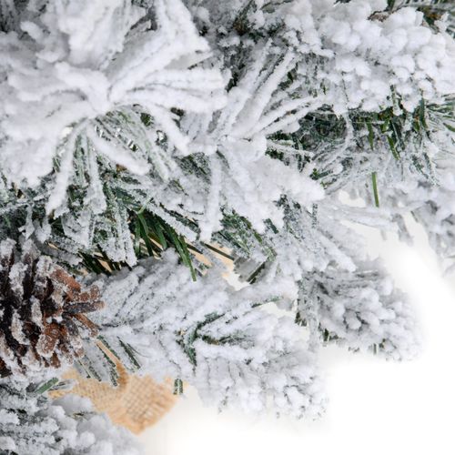 HOMCOM 3ft Artificial Christmas Tree with LED Light, Concrete Base