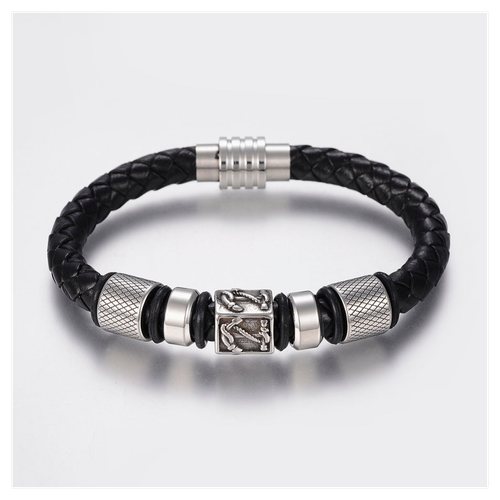Mens Nautical Leather Bracelet