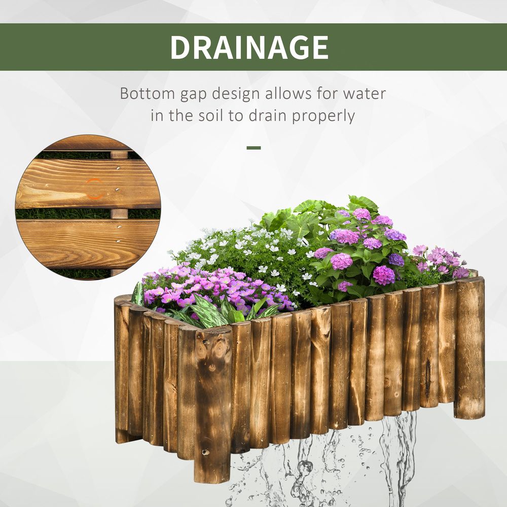 Premium Fir Wood Plant Pot - Raised Flower Bed Planter 4ft - Best Quality - Easy Assembly - Ideal for Garden Vegetables