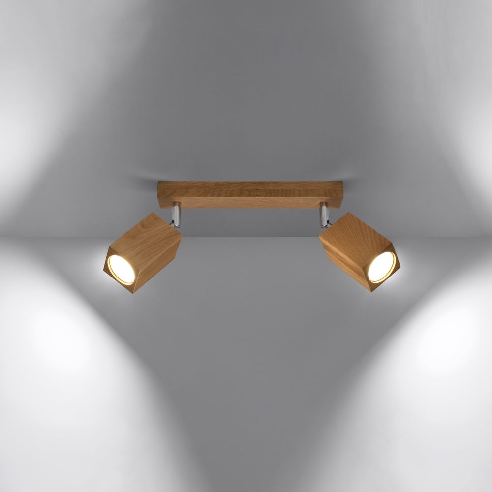 Scandinavian Design Ceiling Lamp - Wood, GU10 - High-Quality & Stylish