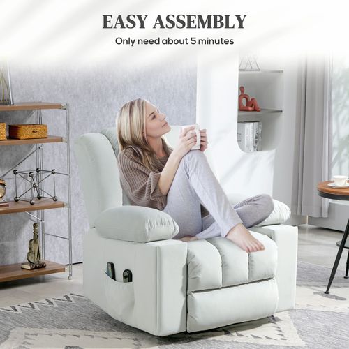 HOMCOM Power Lift Recliner Chair with Vibration Massage, USB