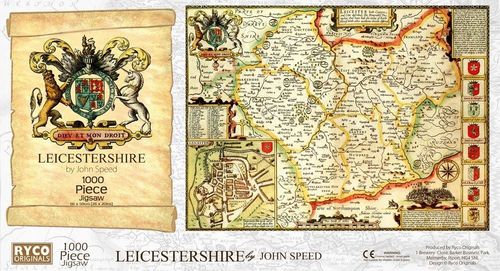 Leicestershire Historical Map 1000 Piece Jigsaw Puzzle (1610)