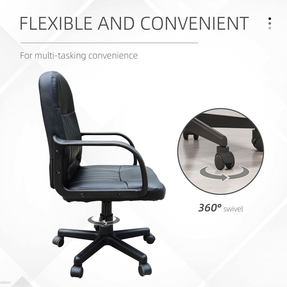 Luxurious Ergonomic Office Chair with Adjustable Height, Padded Seat, and 360° Swivel Base