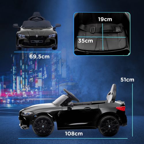 AIYAPLAY 12V BMW M4 Licensed Kids Electric Car w/ Remote, Suspension
