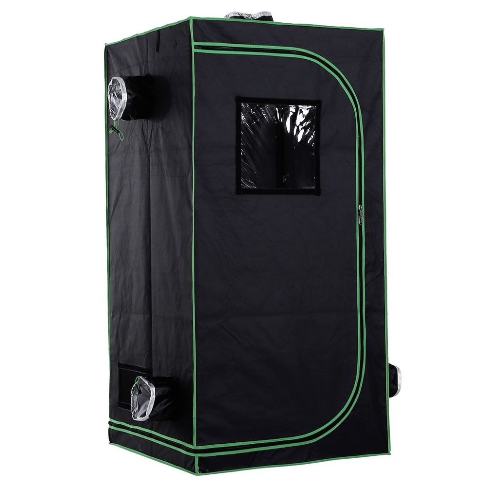 Outsunny Mylar Hydroponic Grow Tent w/ Floor Tray for Indoor Plant 80x80x160cm