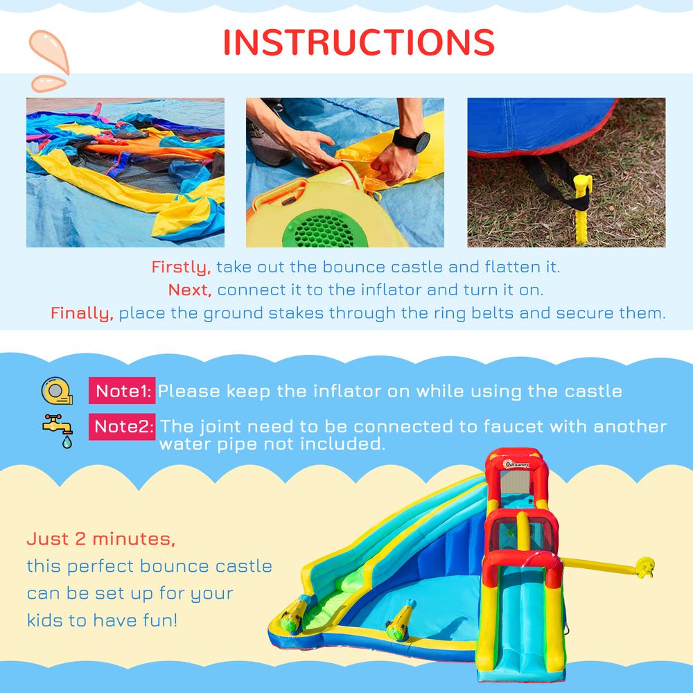 Ultimate 5-in-1 Kids Bouncy Castle with Slide Pool - High-Quality Inflatable House