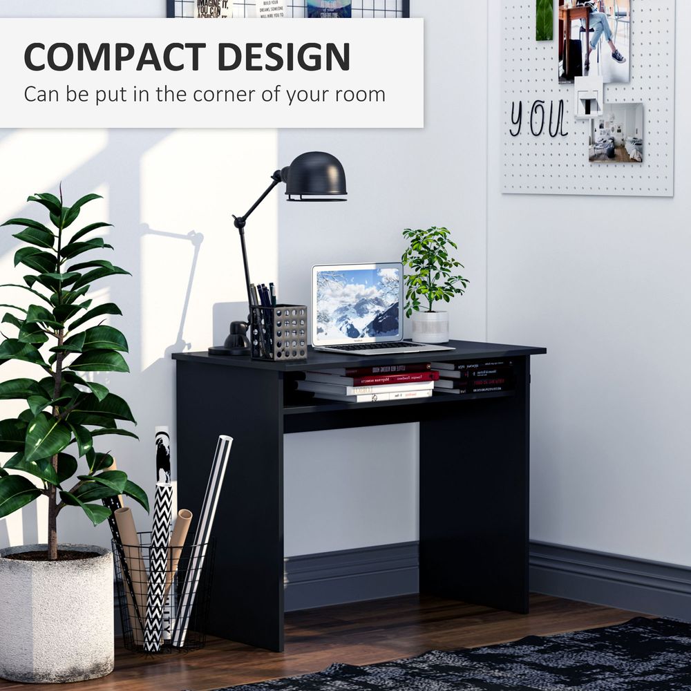 HOMCOM Workstation - 50Lx90Wx74H cm, Black