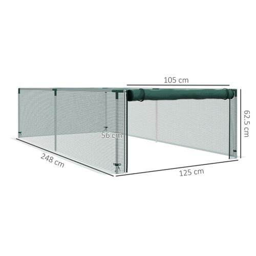 Outsunny 8' x 4' Plant Protection Tent Crop Cage with Door, Green