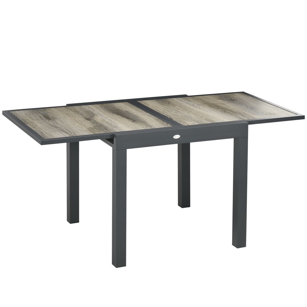 Outsunny Extendable Outdoor Dining Table - Aluminium Rectangular Patio Table