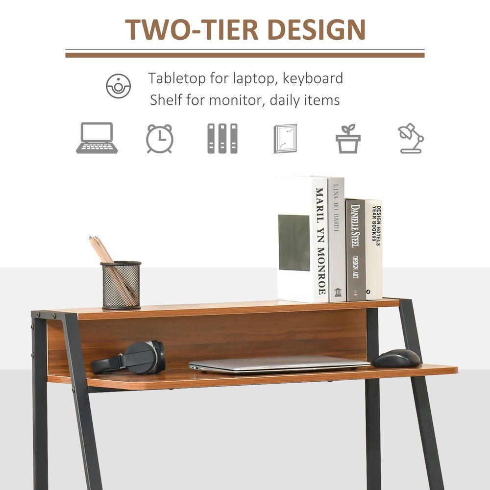 Computer Table, 84Lx45Wx85H cm-Walnut Colour