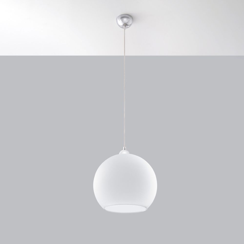 Stylish Pendant Lamp: Steel & Glass, Minimalistic Design, E27