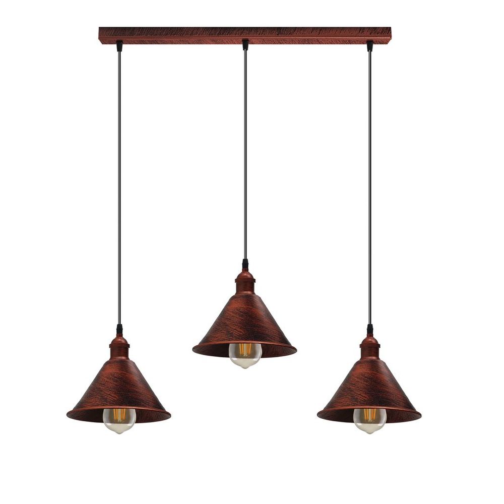 Rustic Red Vintage Pendant Light - Retro Industrial Style - High-Quality Metal - Cozy, Warm Atmosphere - E27 Base - Free Shipping