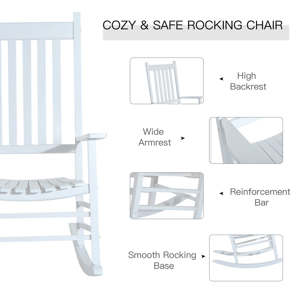 Stylish Garden Rocking Chair: Outdoor Swing, Wooden Rocker for Balcony, Deck