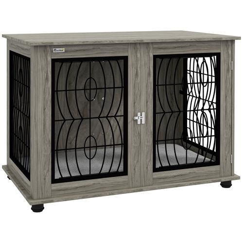 PawHut Dog Crate Furniture, 37" End Table for Large Dogs w/ Cushion